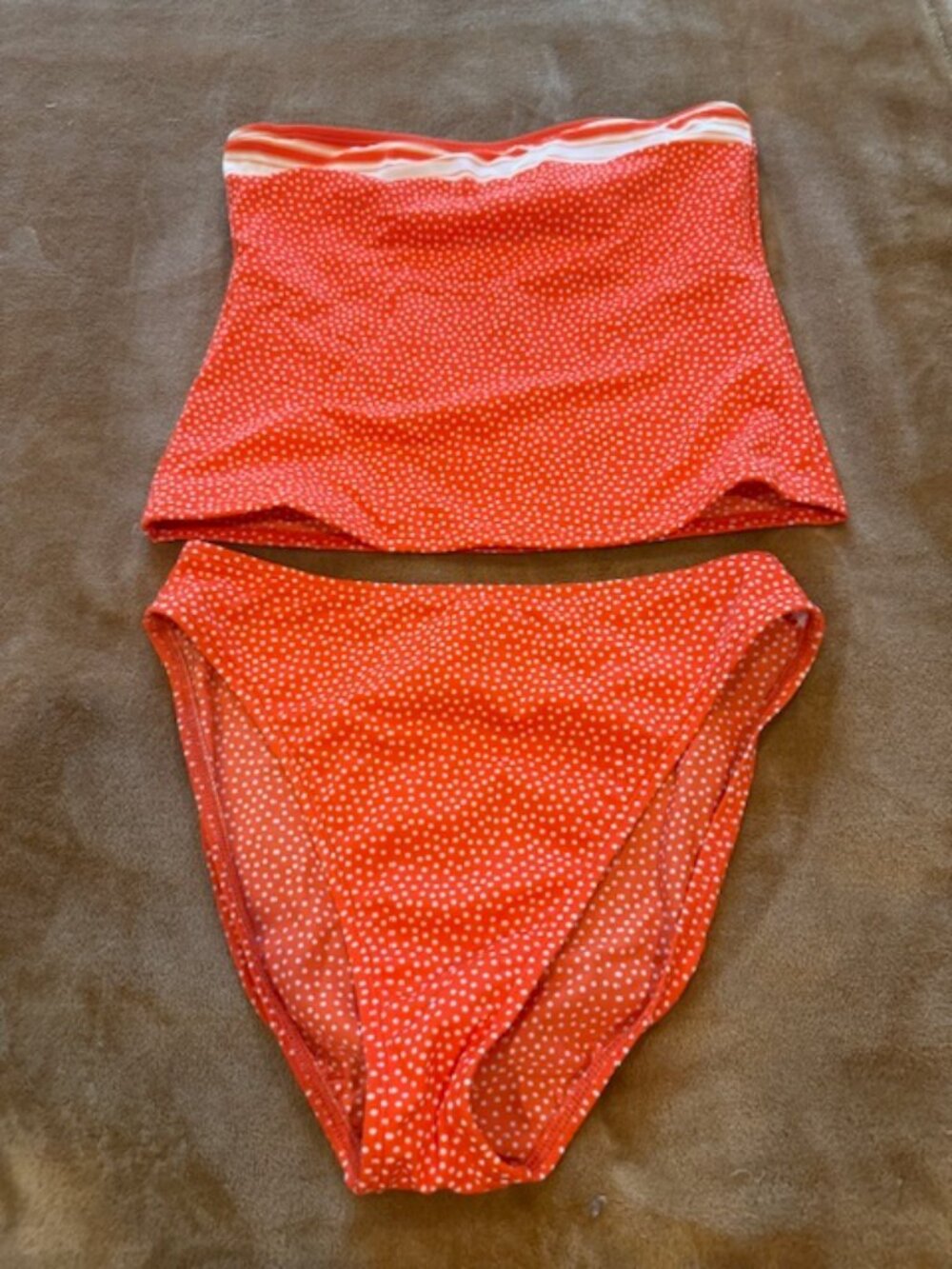 Anne Klein Tankini Swimsuit - Orange - Size 10